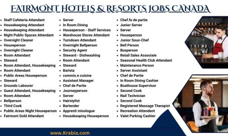 Fairmont Hotels & Resorts Jobs Canada