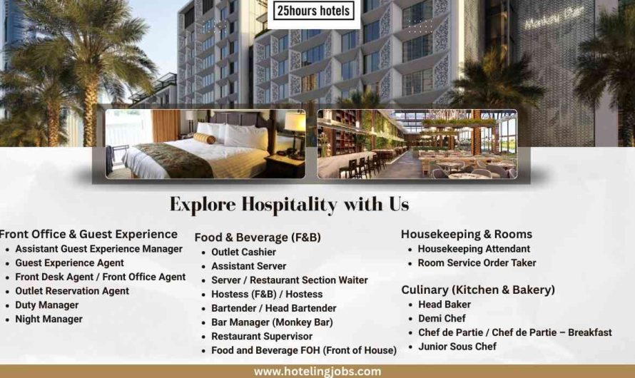 25hours Hotels Jobs Dubai & Australia